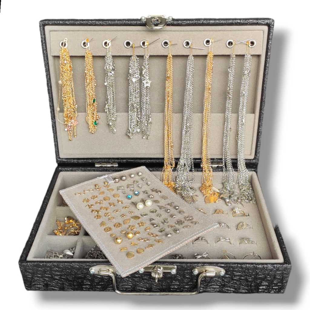 kit Semi Joias De 10 até 70 peças Banhadas a Ouro e Prata Maior Variedade da Internet Feminino