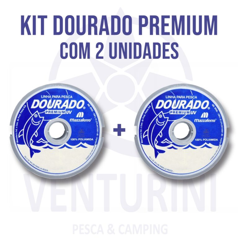 Kit Com 2 Unidades de Linha De Pesca Dourado Premi