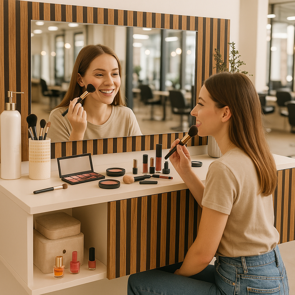 Penteadeira Camarim Suspensa MAKE UP Joy Com Porta Nicho Fácil Montagem – Queima de Estoque