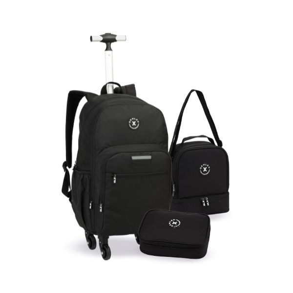 Kit Mochila Rodinha 360 Refletiva Masculina Escola
