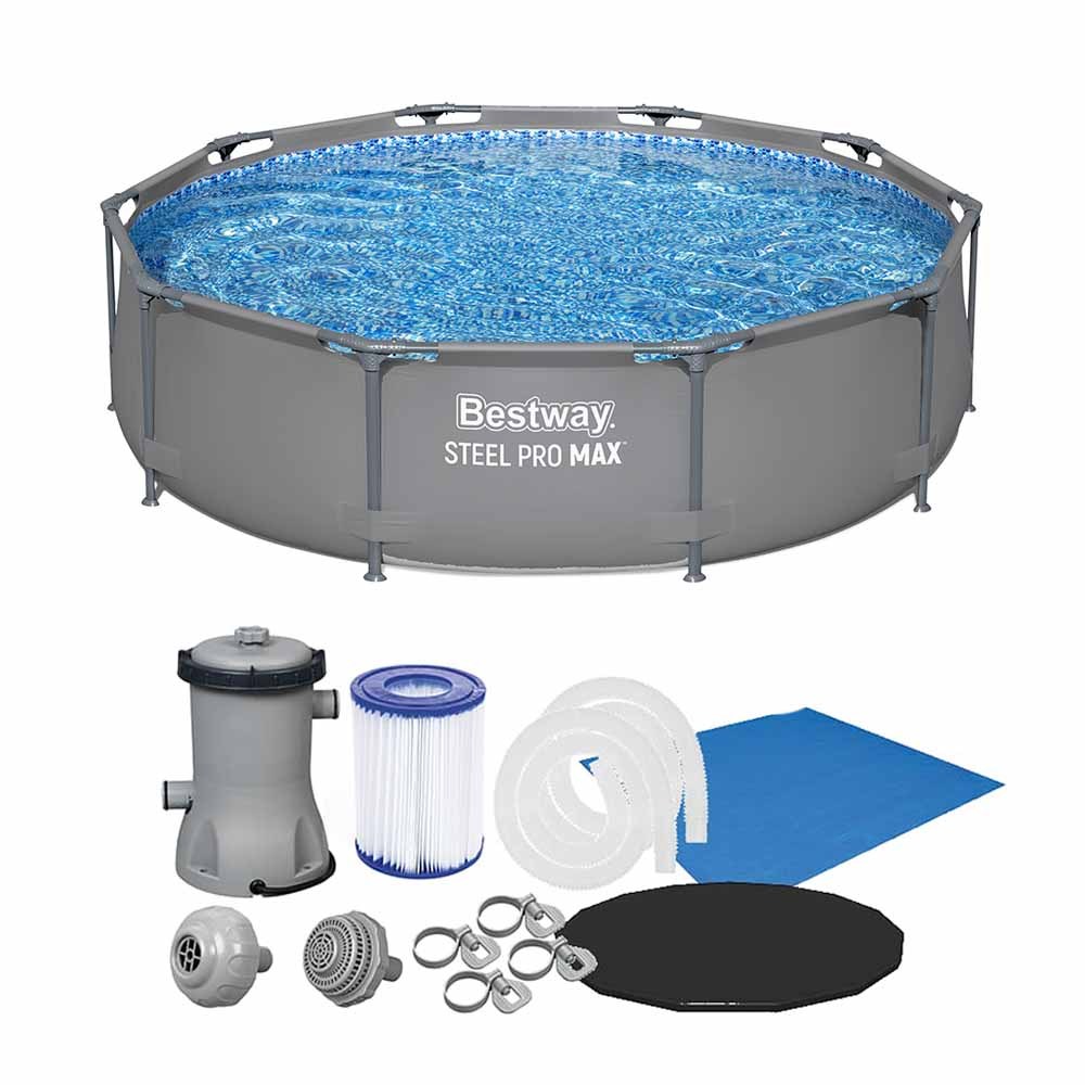 Piscina Estrutural 4678 Litros Premium + Bomba Filtrante + Capa + Lona Bestway