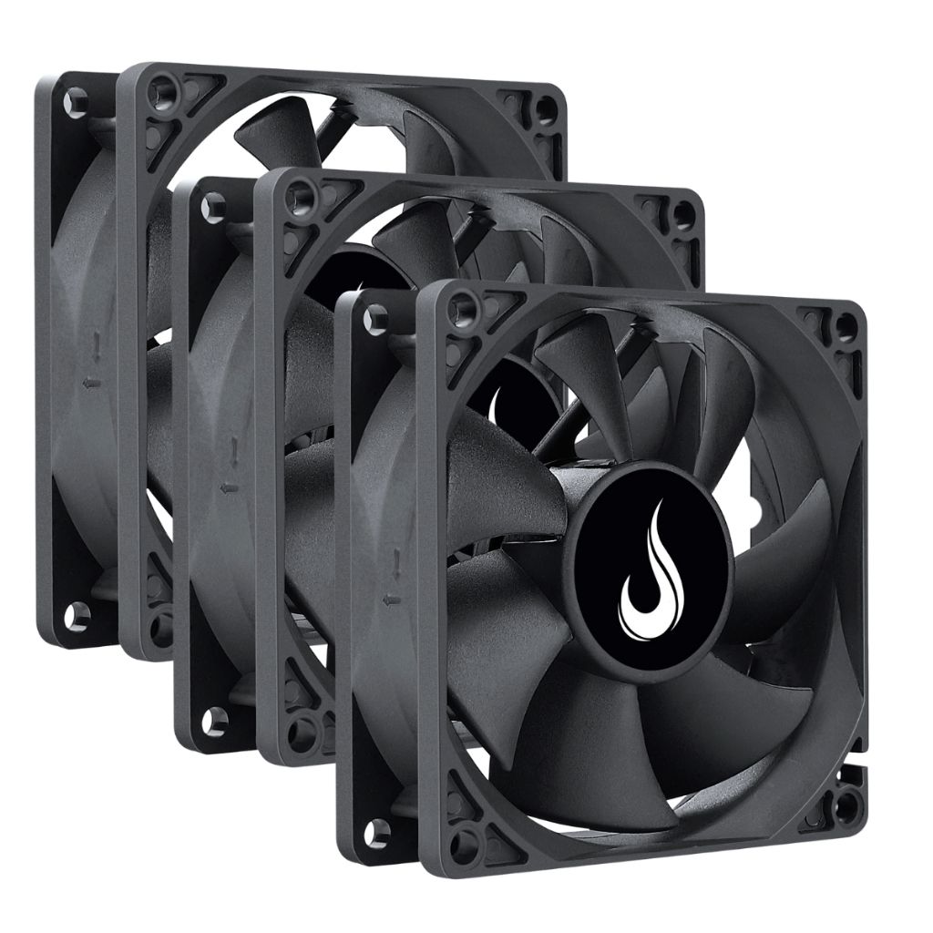 Kit Cooler Fan Rise Mode Black 80mm Molex Gabinete PC
