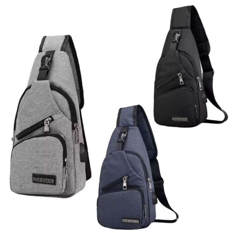 Bolsa de ombro masculina anti-roubo de ombro com e