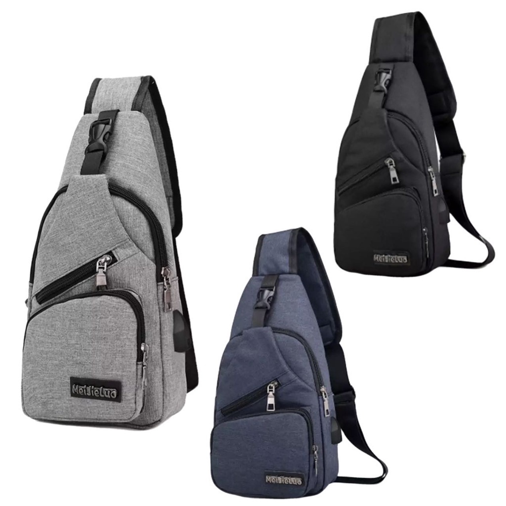 Bolsa de ombro masculina anti-roubo de ombro com entrada para carregador usb mensageiro