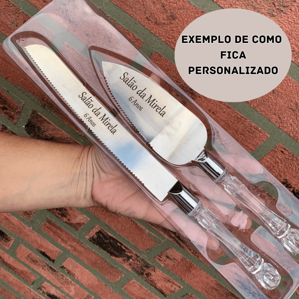 Espátula de Bolo e Faca para Pão PERSONALIZADO a Laser