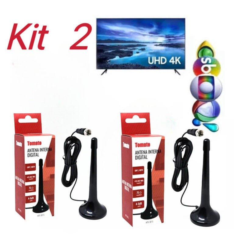 Kit 2 Antena Interna TV Digital Digital HDTV Dtv T