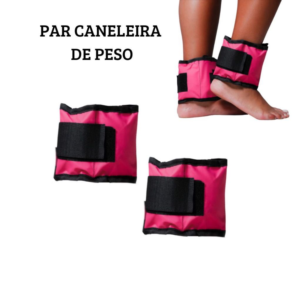 Par Caneleira Profissional Academia 1 Kg ao 5 Kg Rosa – Peso De Perna Musculação Em Casa