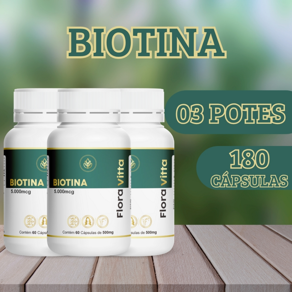 Biotina 5.000mcg | Força para Cabelos, Unhas e Beleza da Pele de Dentro para Fora