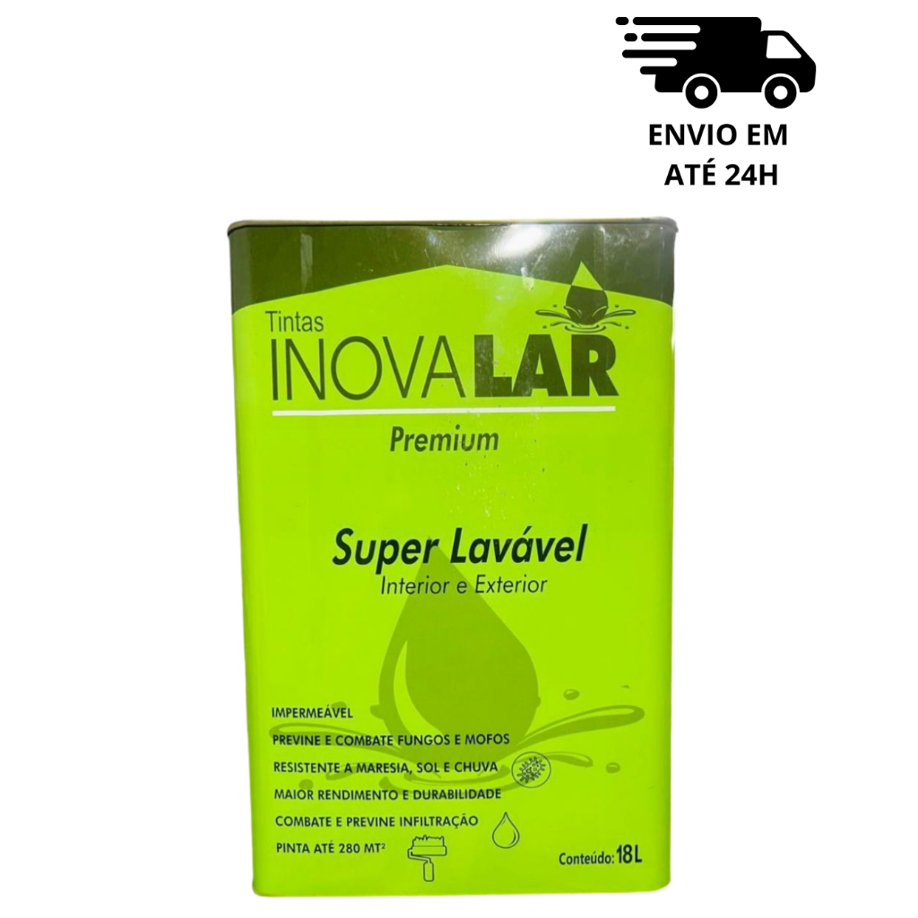 Tinta Para Parede Super LAVÁVEL 18L Antimofo Impermeável Alto Rendimento – Envio Imediato