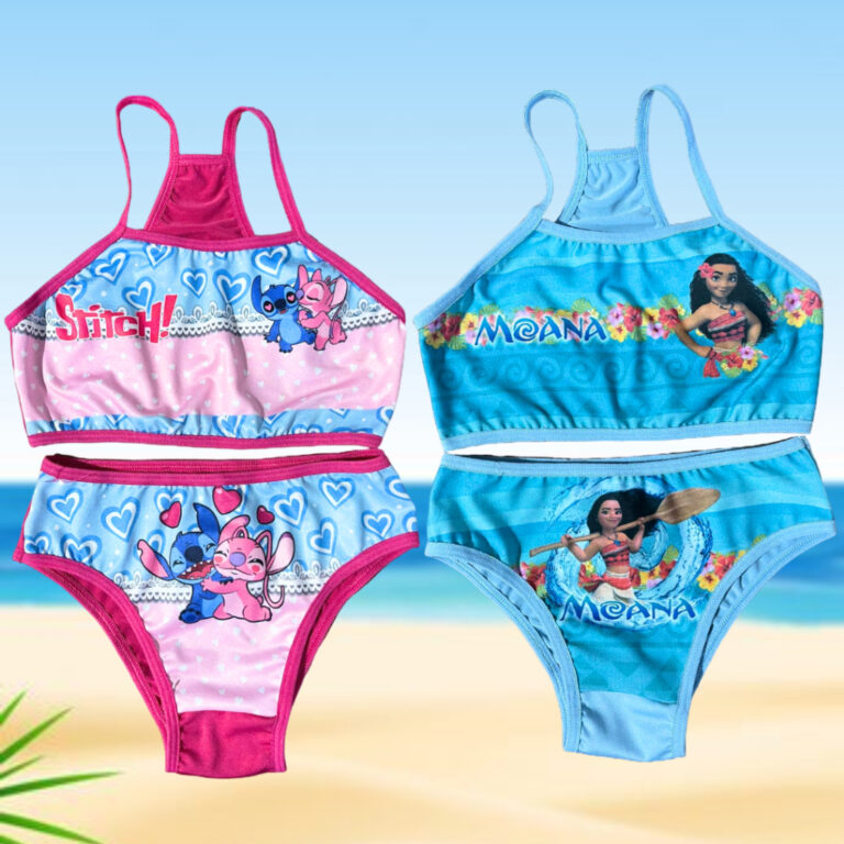 Kit 2 Conjunto Biquíni Infantil Moda Praia Sublim