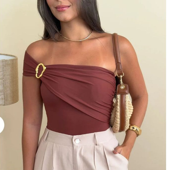 Body Feminino Fivela Elegante 0rgânico Poliamida 