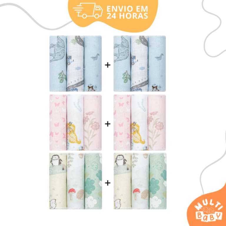 Kit 6 Unidades Faixa Umbilical Para Bebê Papi Rec