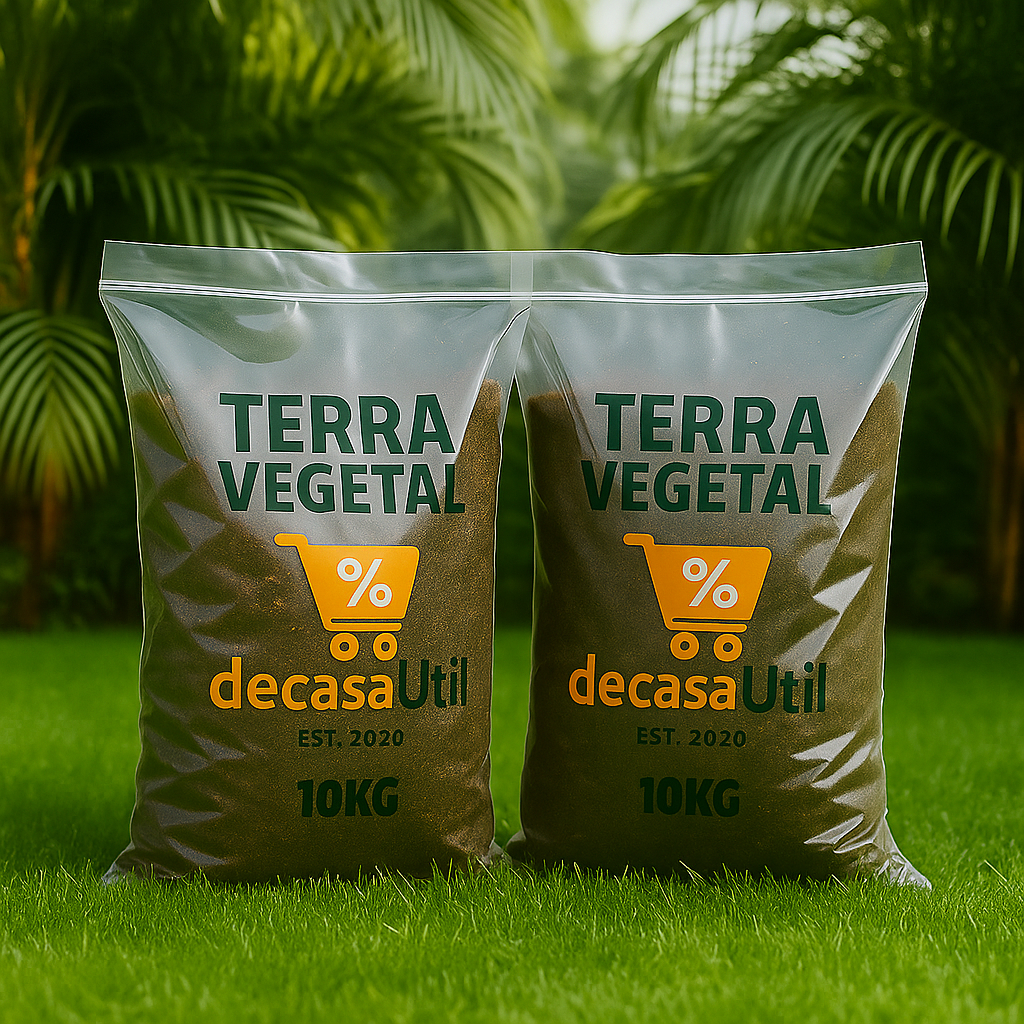 Terra Vegetal Rica em Matéria Orgânica Adubada  Solo Fértil para Jardim, Horta e Paisagismo