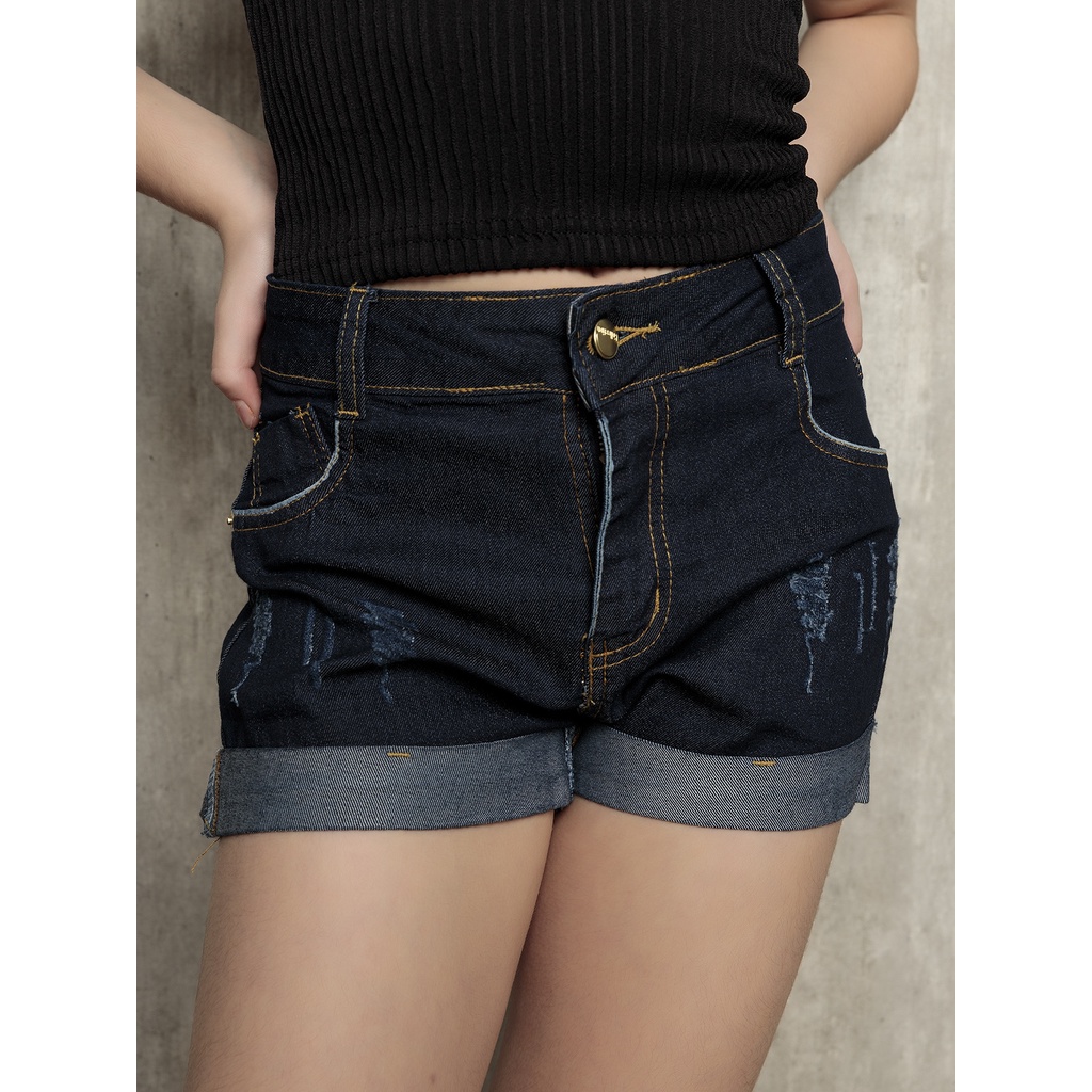 Shorts Jeans Menina Juvenil Com Lycra Tendência Casual Estilo Premium