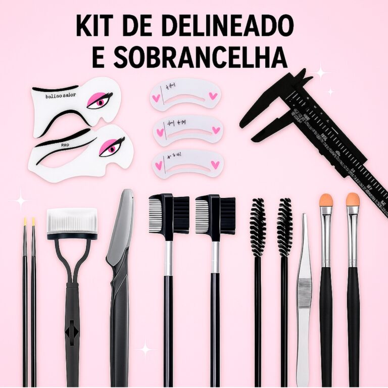 Kit De Sobrancelhas Profissional 17 Peças Paquím