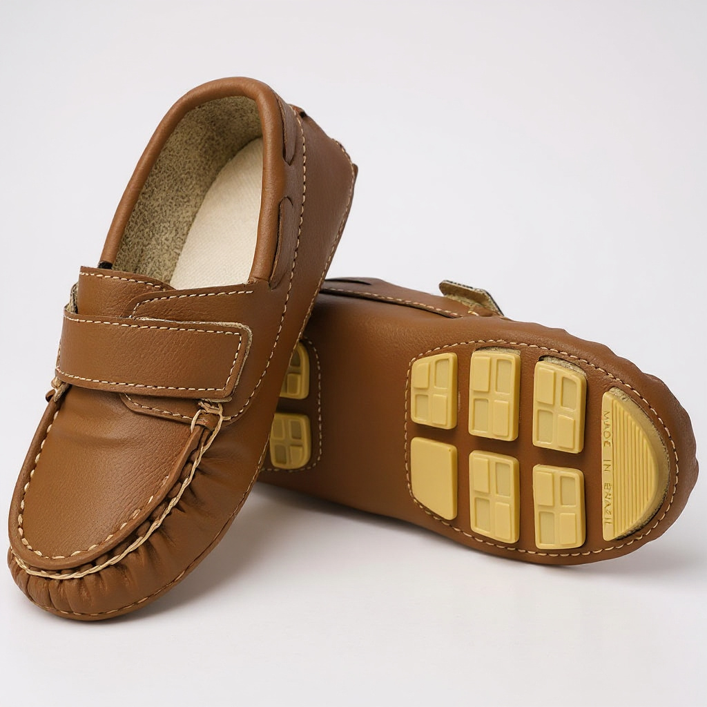 Mocassim Infantil Menino Antiderrapante Confortável Sapato Batizado Sapato Passeio Criança Pitico