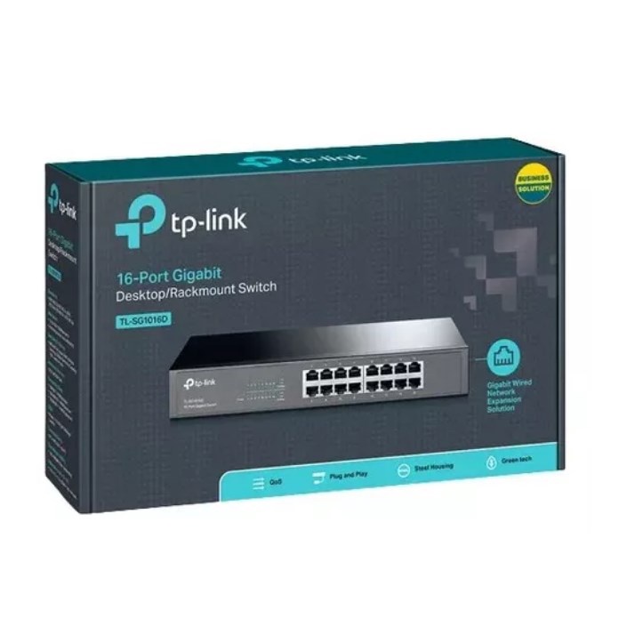 Switch 16 Portas TP-Link Gigabit 10/100/1000 Mbps 