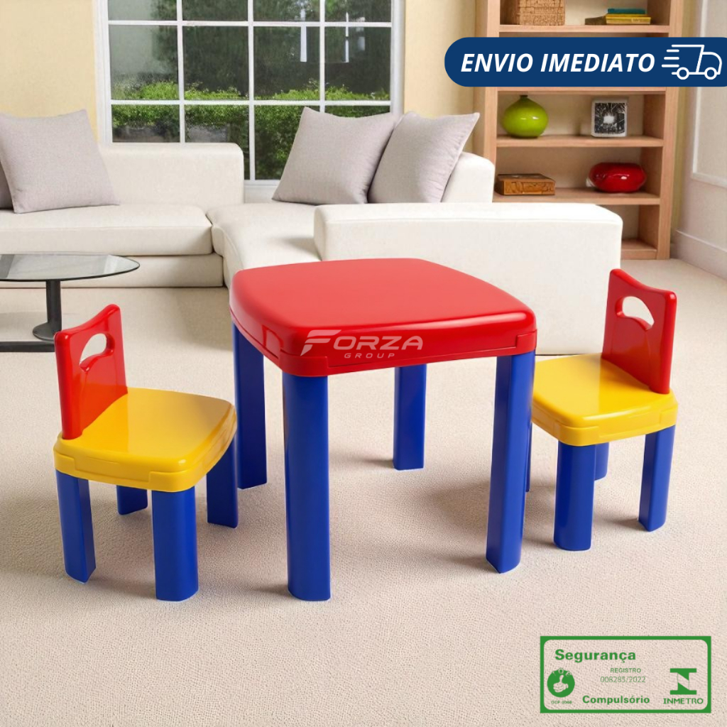 Mesinha de Brinquedo Infantil Com Mesa e Cadeira Didatica Para Meninos e Meninas