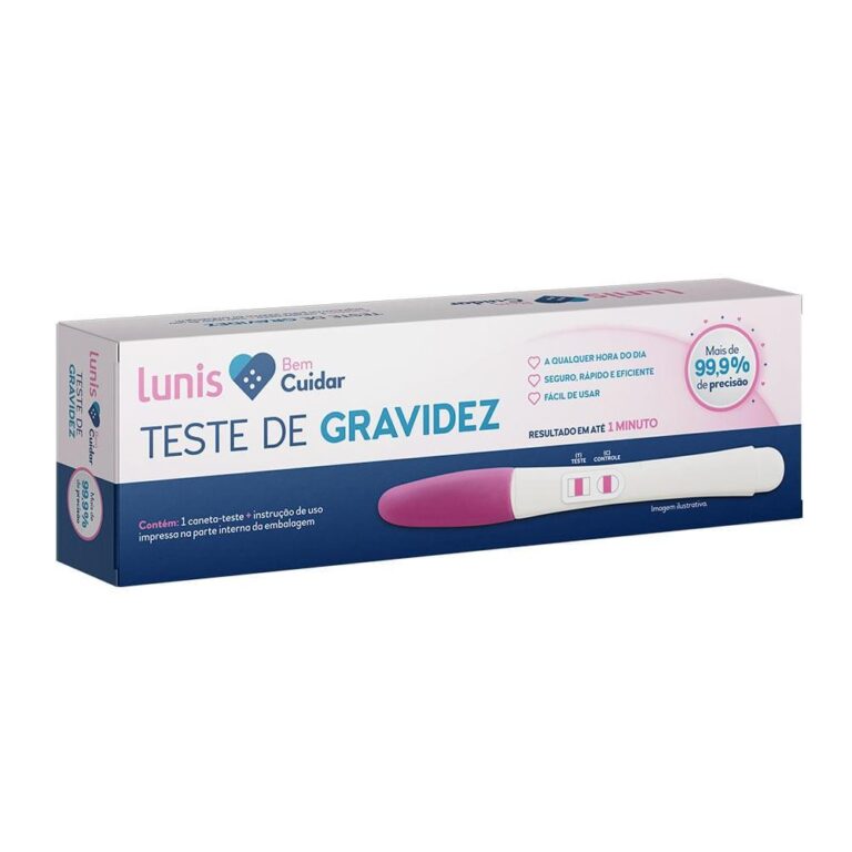 TESTE DE GRAVIDEZ CANETA LUNIS COM 1 UNIDADE