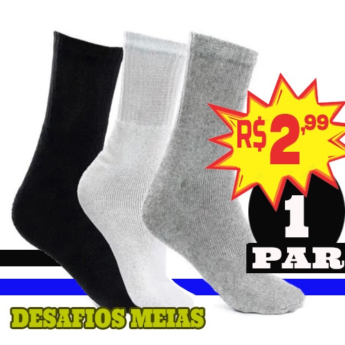KIT 12 PARES DE MEIAS GROSSAS CORES A SUA ESCOLHA