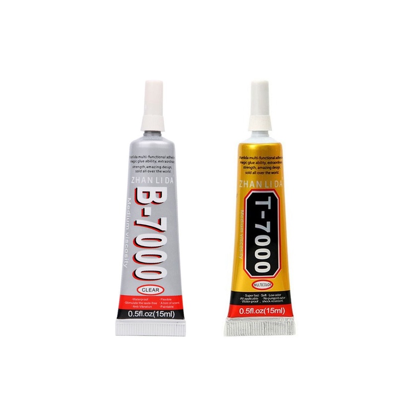 Cola P/ Colar Celular B7000 T7000 Transparente Ou Preta 15Ml Novo