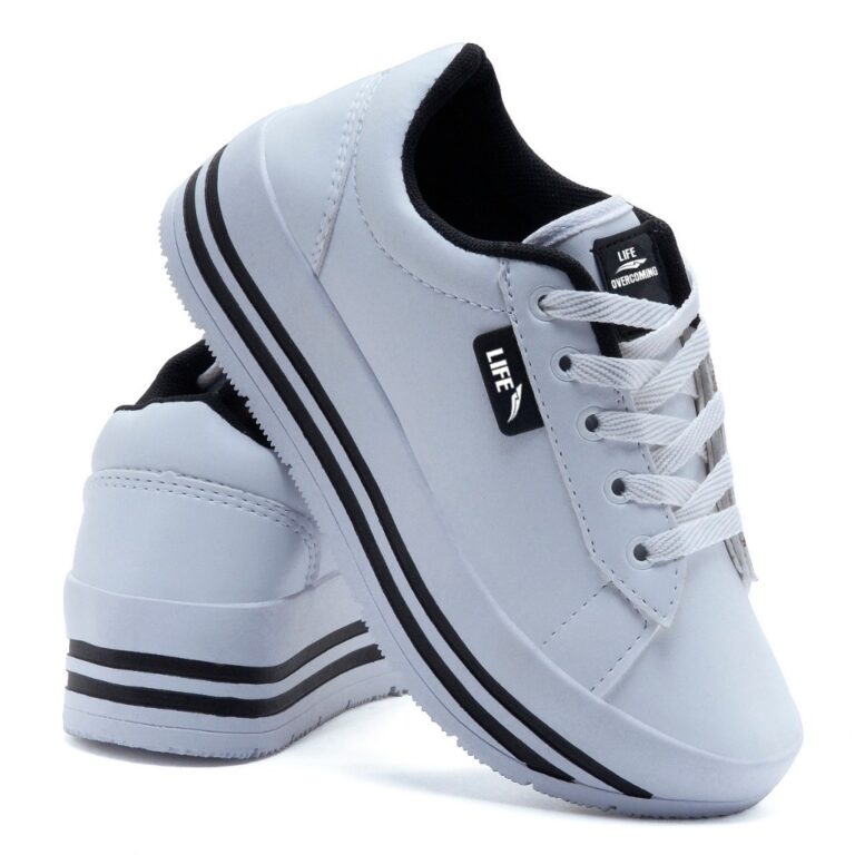 Tênis Feminino adulto plataforma casual leve e co