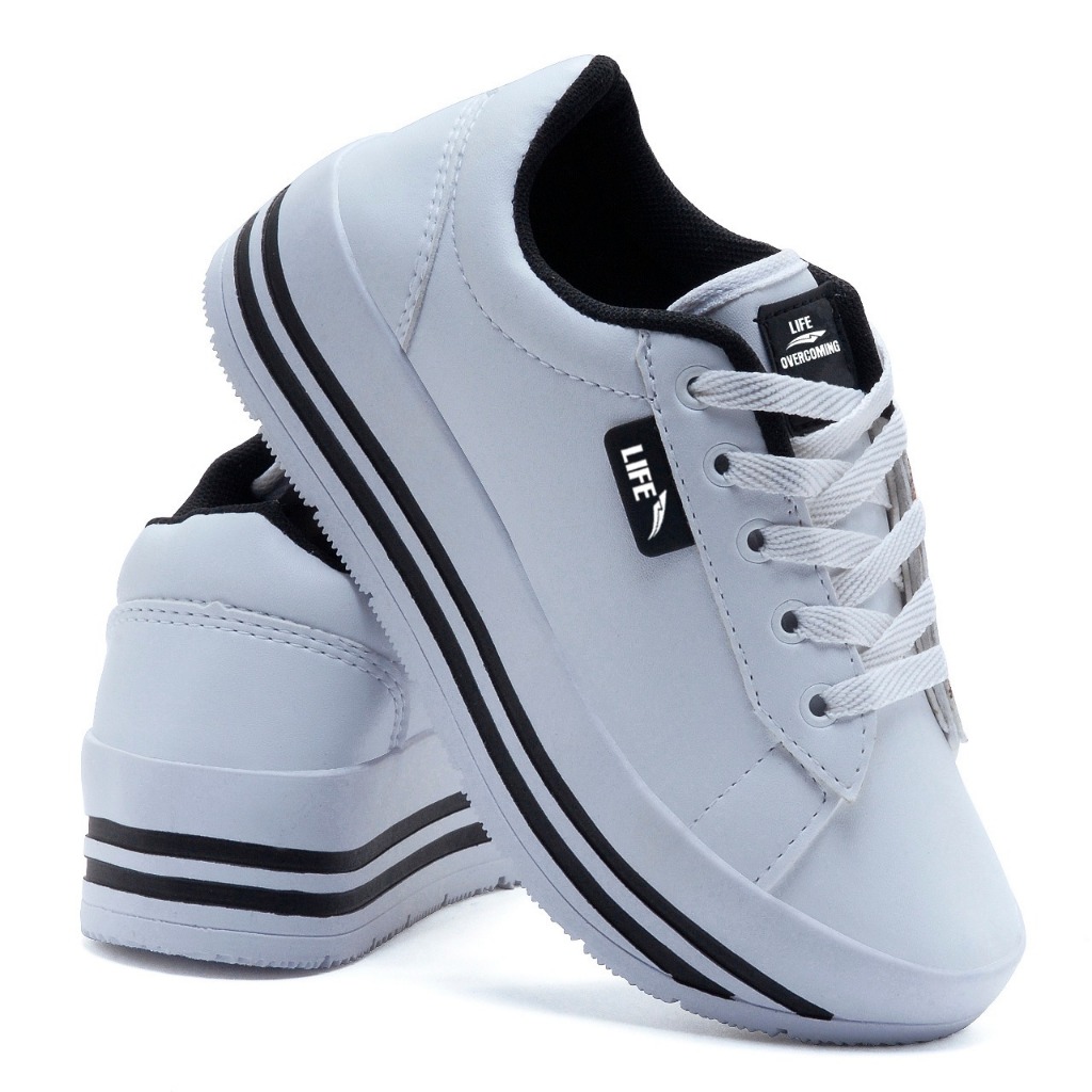Tênis Feminino adulto plataforma casual leve e confortável na promoção lançamento