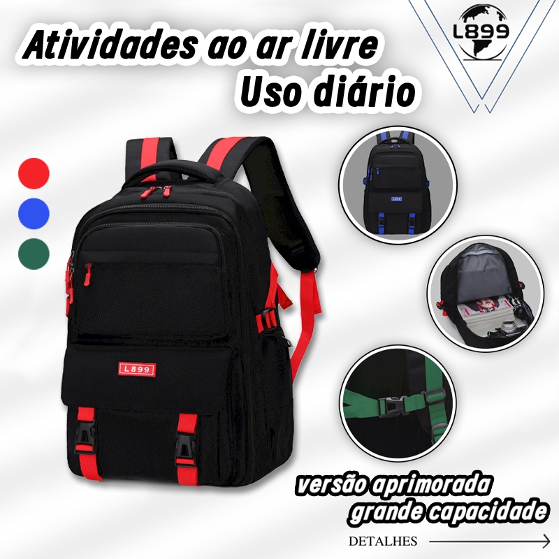 Mochila de Notebook Masculino e Feminino Impermeável Resistente Reforçada – Mochila trabalho (A842)