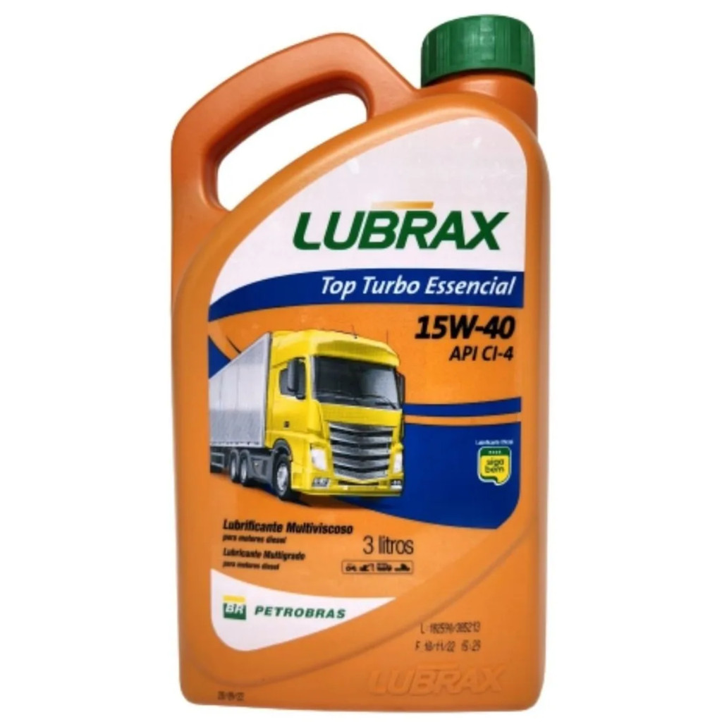 Óleo Motor Diesel 15w40 Lubrax Top Turbo Essencial Galão 3l