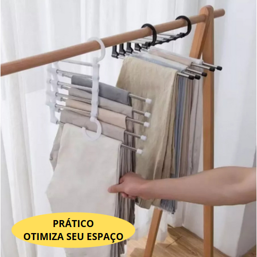 Cabide Para Calça Multifuncional Organizador Retr
