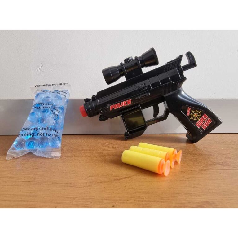 Lançador gel manual tipo pst 2 em 1 lança dardos