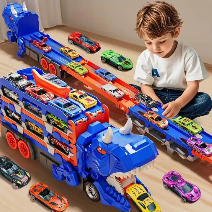 Caminhão Dinossauro Engole Carros – Brinque