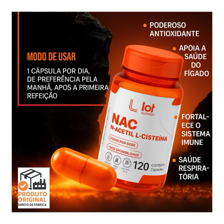 Nac 600mg 120 cápsulas N Acetilcisteina Antioxida