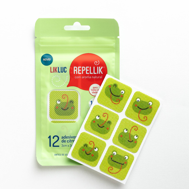 Cartela Com 12 Adesivos Repelente Likluc Repellik 
