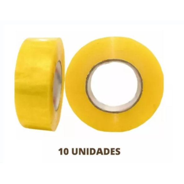 Fita Adesiva Kit Com 10 Rolos com 500m cada Transp