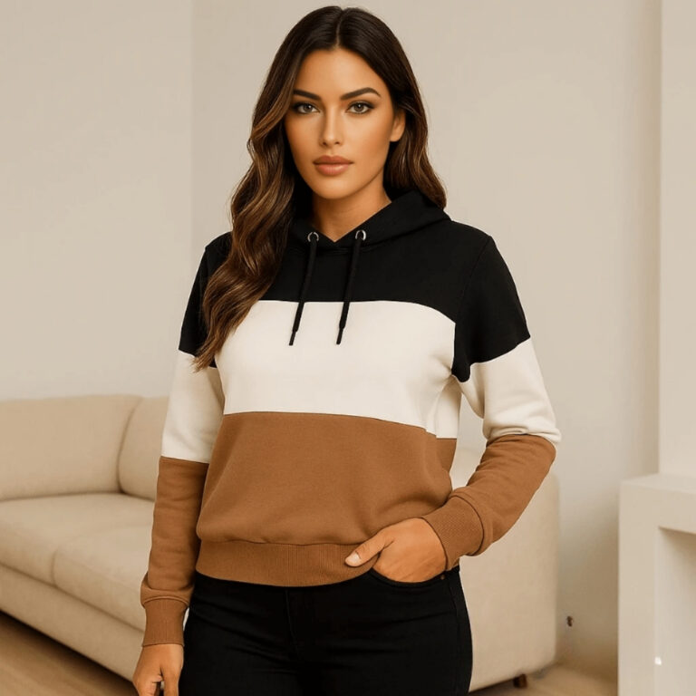 Blusa De Moletom Feminina Flanelada Com Capuz Reco