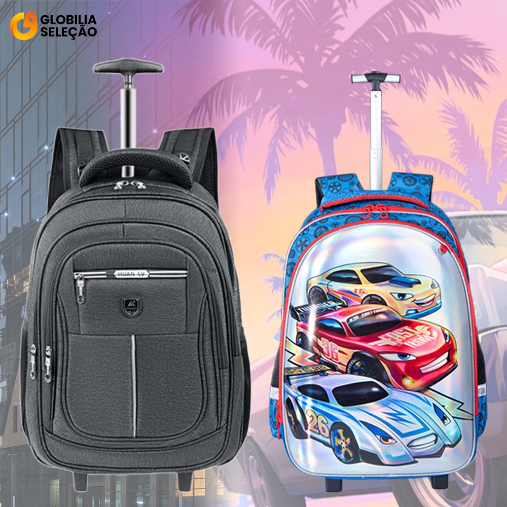 Mochila com Rodinhas Escolar viagem Trabalho Reforçada