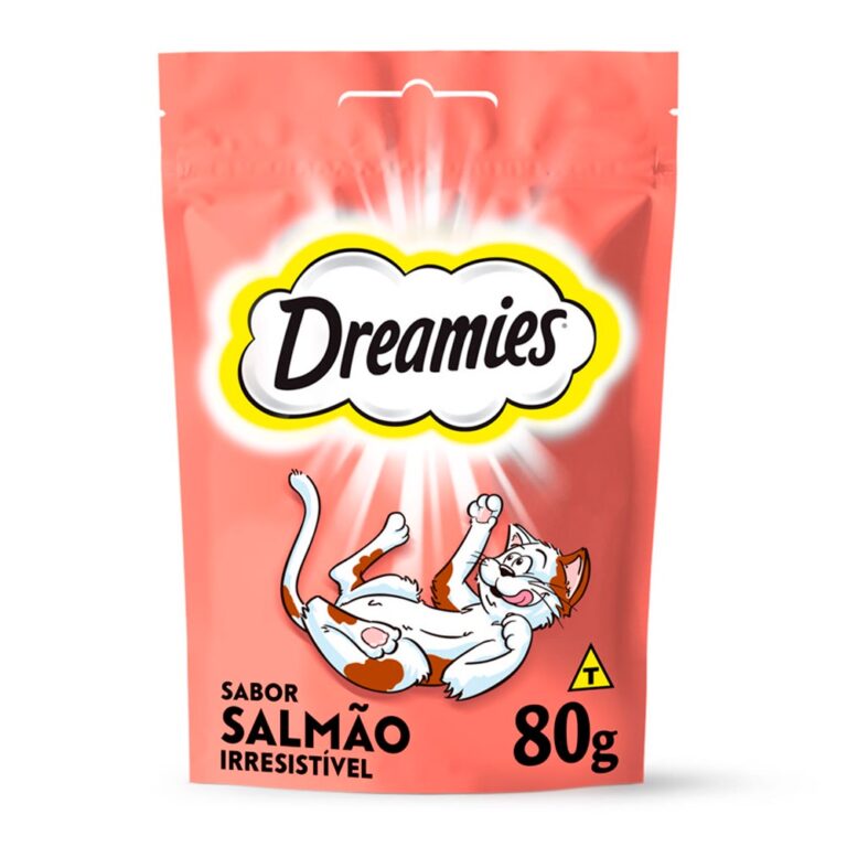 Petisco Dreamies Salmão Para Gatos Adultos 80g