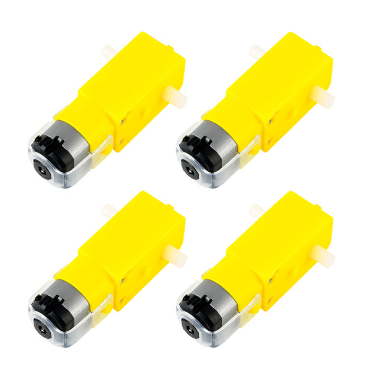 4x Motor Dc 3v A 6v Caixa De Redução Eixo Duplo 