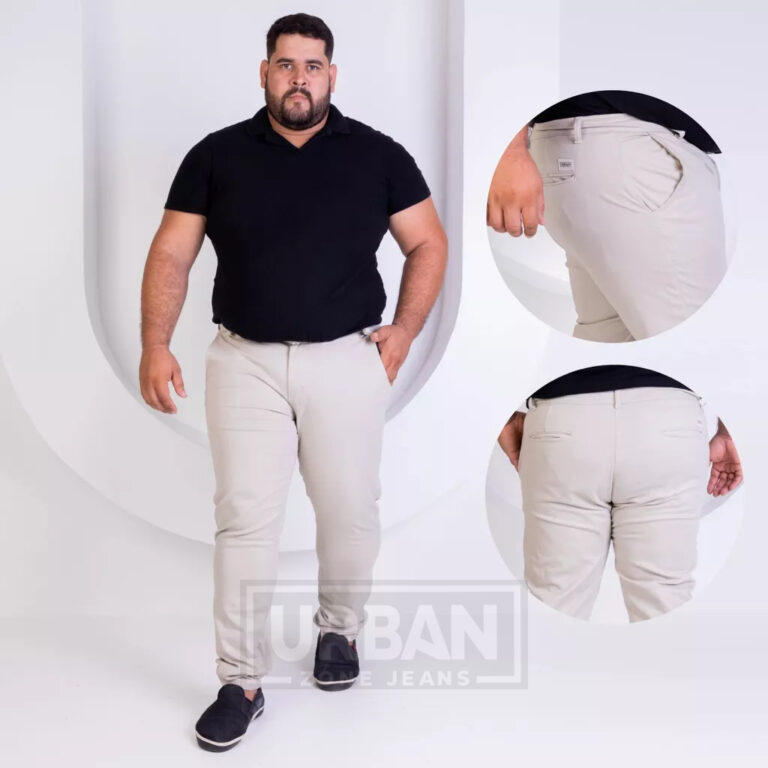 Calça Masculina Plus Size Esporte Fino Estilo Soc