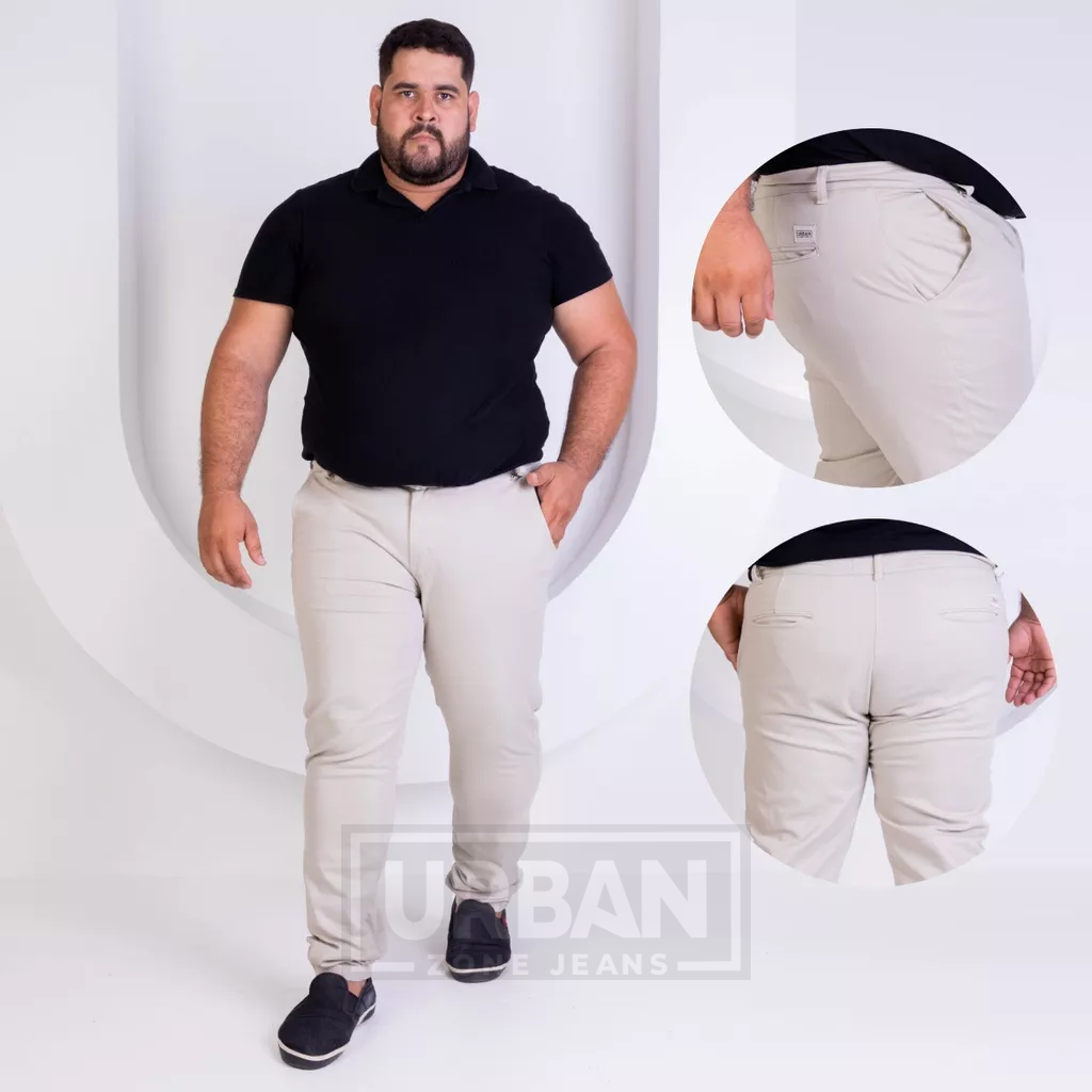 Calça Masculina Plus Size Esporte Fino Estilo Social – Sport Fino Tamanho 48 ao 52