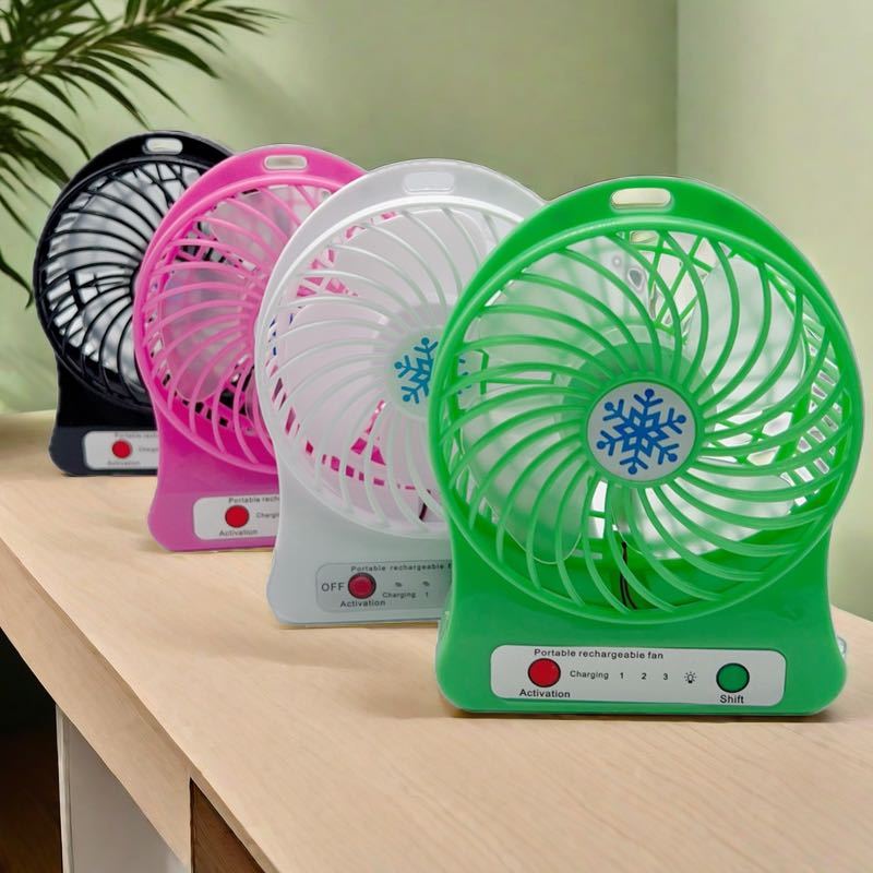 Mini Ventilador Portátil Usb Recarregável 3 Velocidades – Ideal para Viagens e Escritório