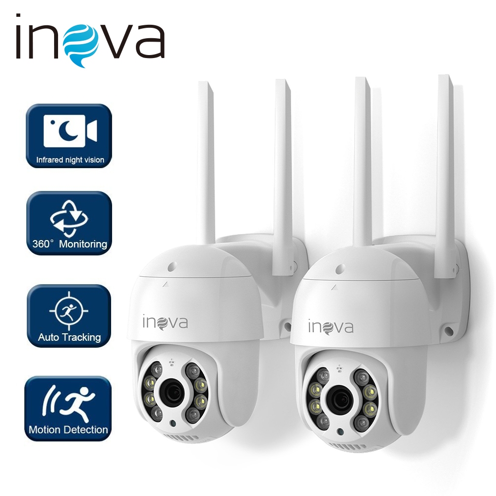 INOVA Câmera segurança Prova Dágua sem fio gira 360° HD 1080P IP66 APP YOOSEE 110-220V ICSEE