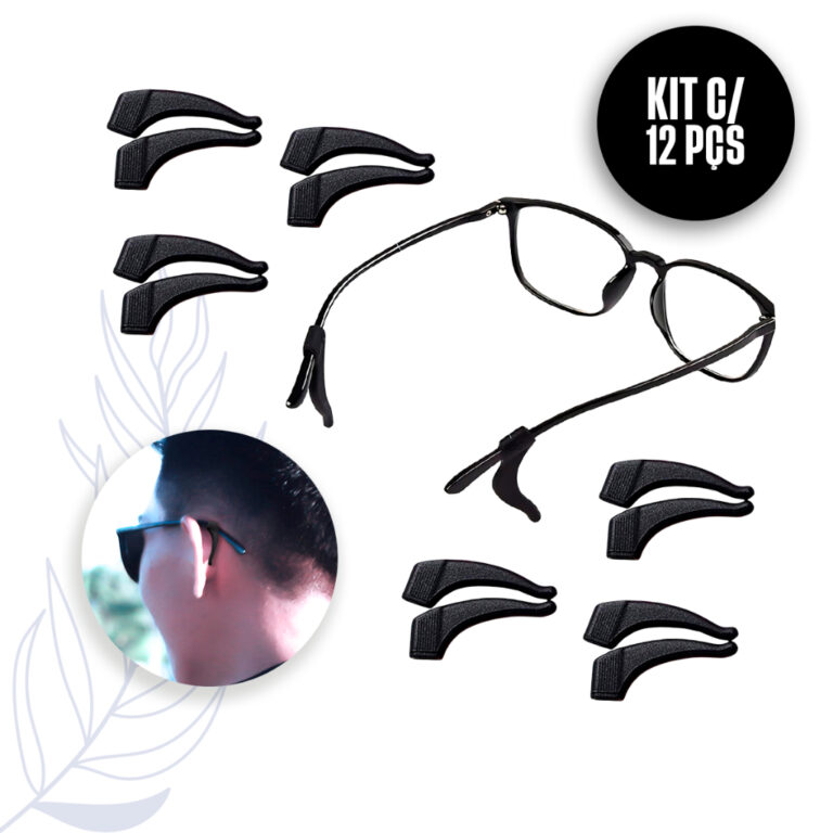 Kit 12 Suporte Trava Armação de Óculos Antiderr