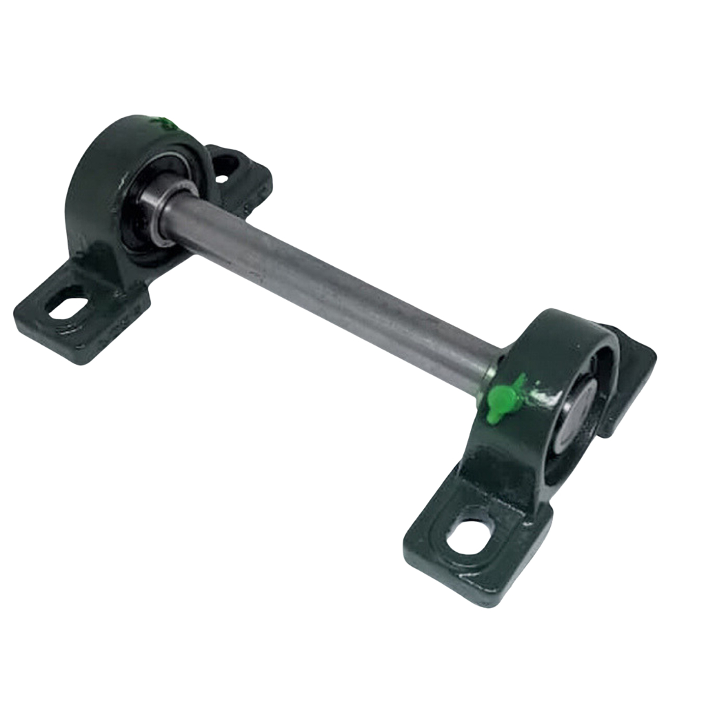 02 Mancal Tipo Apoio Pedestal c/ Rolamento + Eixo 20mm X 400mm