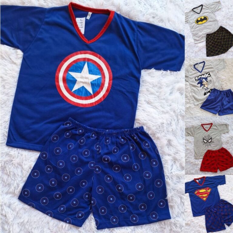 Pijama Infantil Menino Manga curta e short Super H