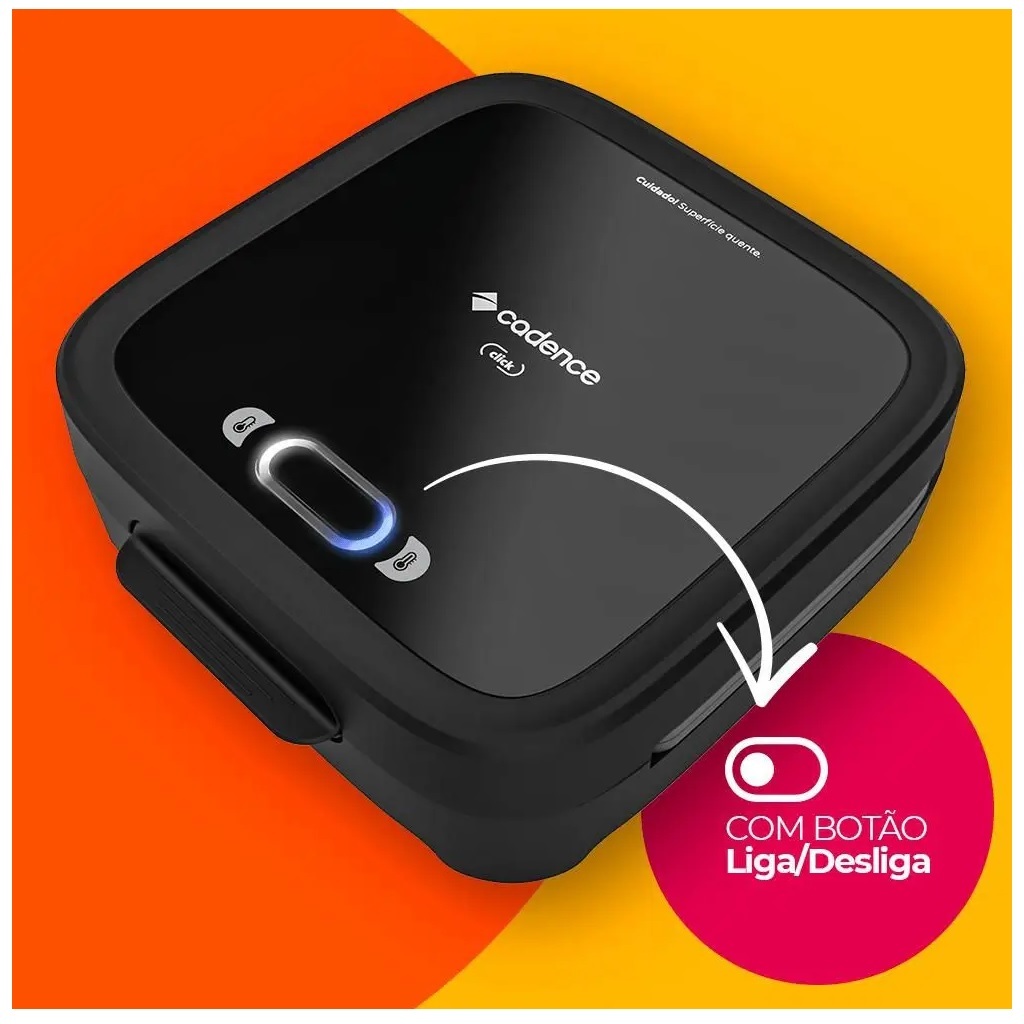 Sanduicheira Eletrica Cadence San400 Com Botão Liga / Desliga 750W 127V ou 220V