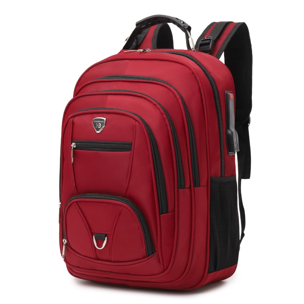 Mochila Bolsa Media Masculina Feminina Grande Entrada Usb/Fone com Cadeado