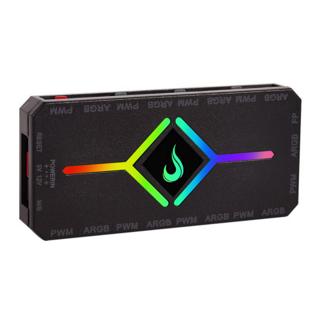 Controladora | Rise Mode I Pwm E Argb 5v 3p I 9 Fans I Preto