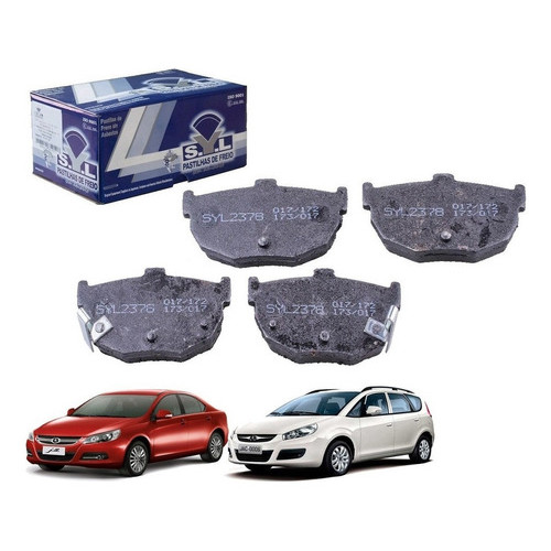 4 Pastilha Freio Traseira Jac J5 J6 2011 2012 2013